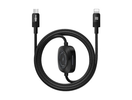 Cabo Usb C Para Lightning 30w E Apple Watch Nylon Trançado 1m Preto Max Excell
