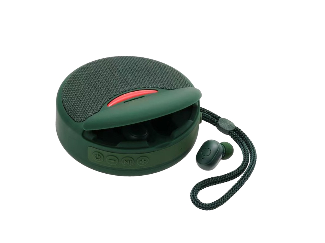 Fones de Ouvido TWS verde militar, com conexão Bluetooth e reprodução por cartão EOOCOO