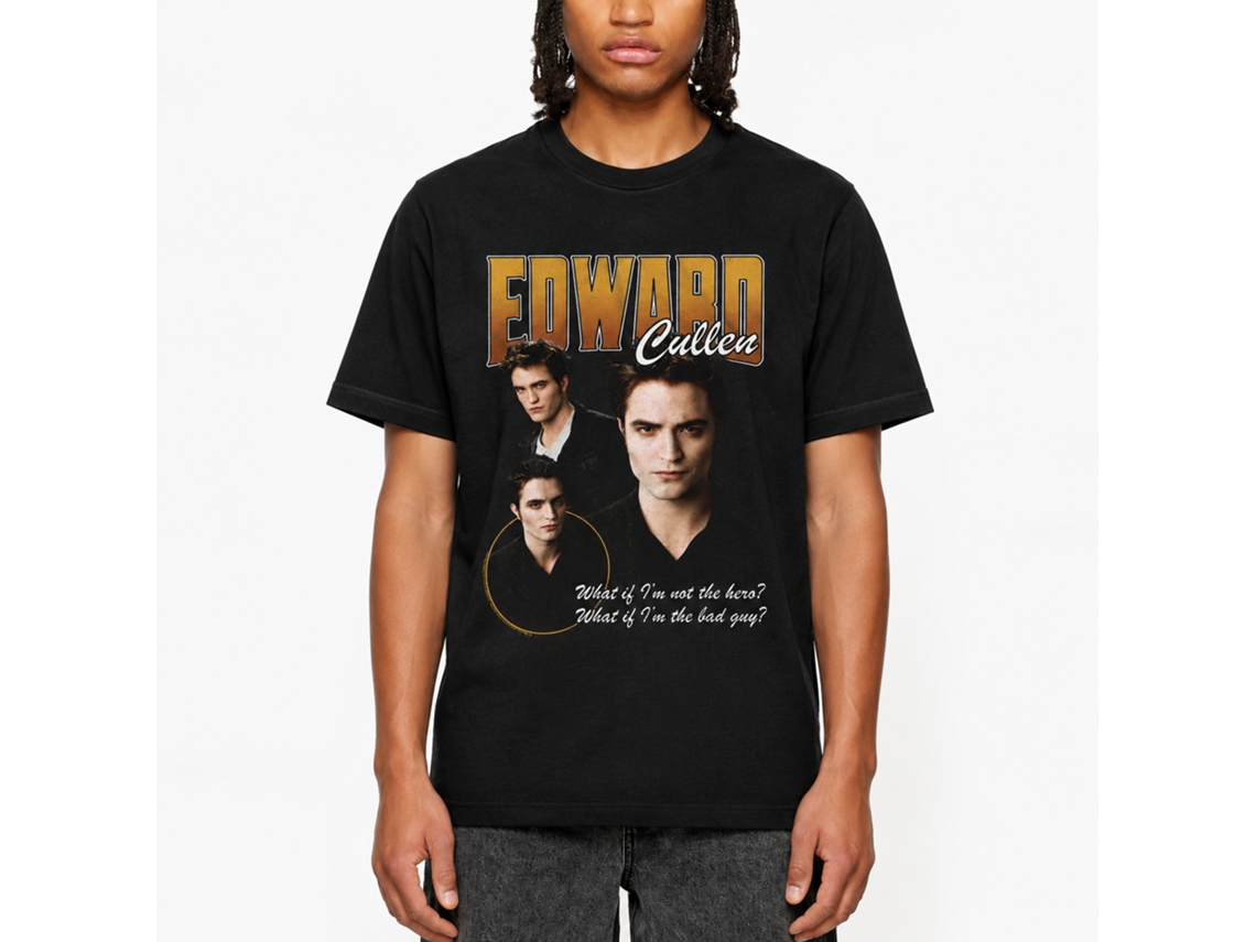 Rockinstone Twilight Movie Edward 3 Character Pose Black Adult T-shirt Size:l