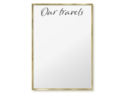 Magnetic Board Our Travels For The Living Room Espelharte (70x100 Cm)