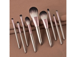 Pincéis De Maquiagem Para Sobrancelhas, Sombra, Pó E Lábios Everley891 (9 Peças)