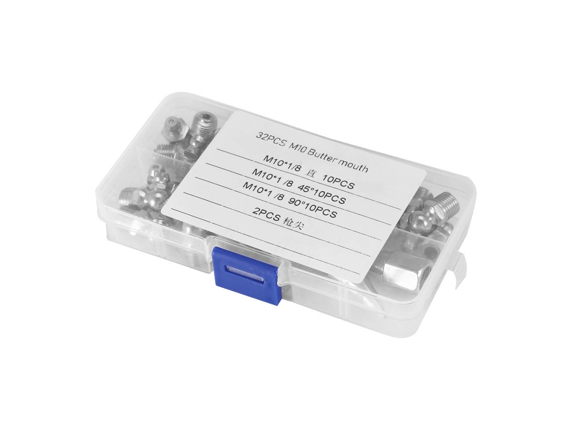 Conjunto de machos de graxa metálicos para substituição de conexões de lubrificação mecânica (m10)
