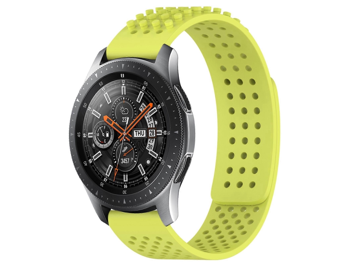 Pulseira De Silicone Respirável Com Furos De 22 Mm E Bolinhas 3d