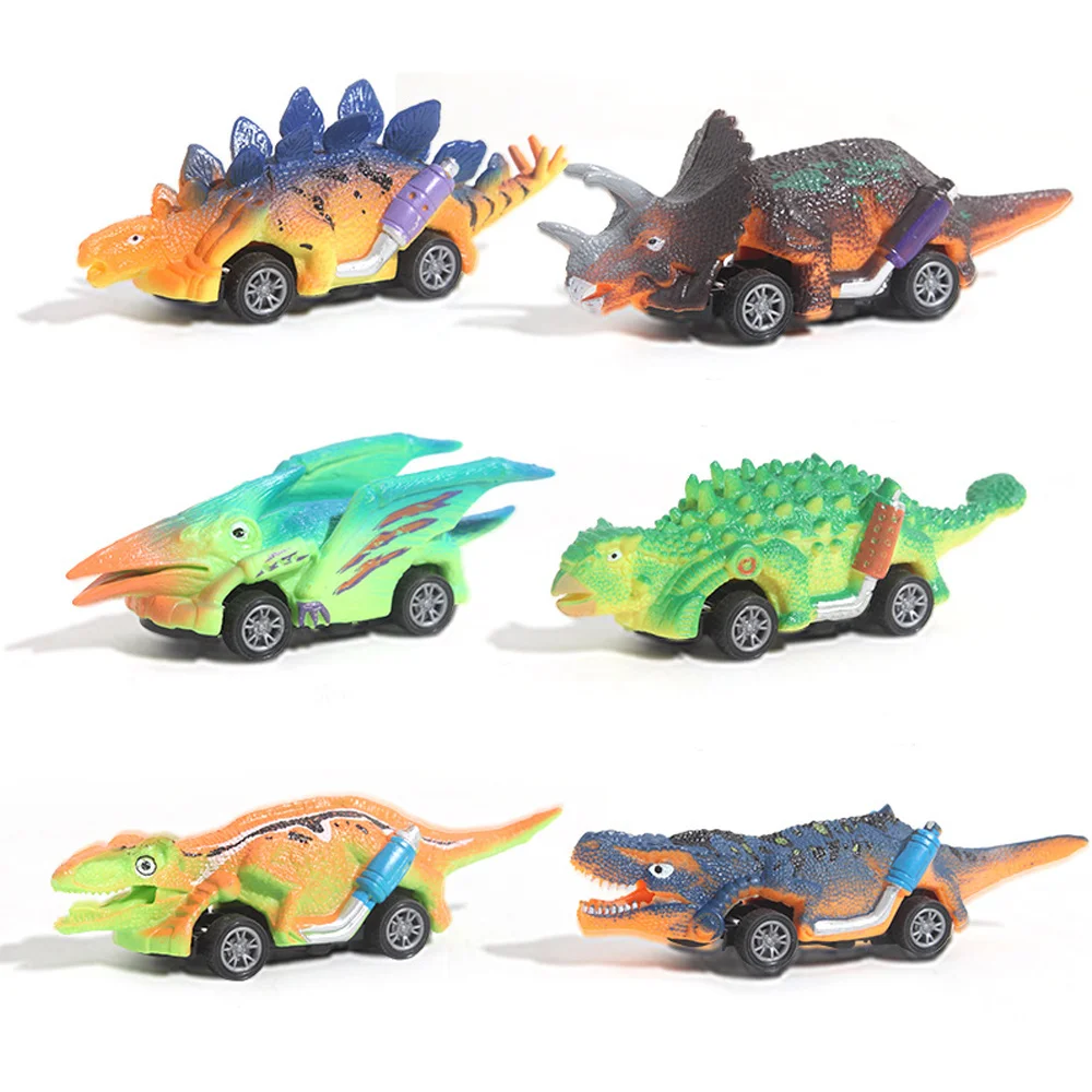 (conjunto De 6 Carrinhos De Dinossauro)jogo Interativo De Corrida De Dinossauros Para Crianças