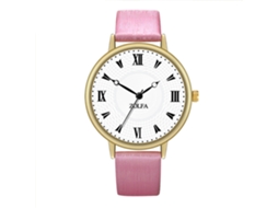 Relógio de Pulso Casal com Pulseira Pu Mecanismo de Quartzo Rosa Vermelho
