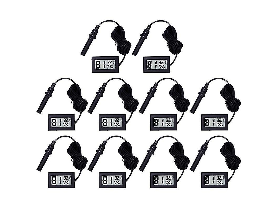 Conjunto De 10 Mini Termômetros E Higrômetros Digitais Lcd Para Ambientes Internos Sensor De Temperatura E Umidade Nostalgia88