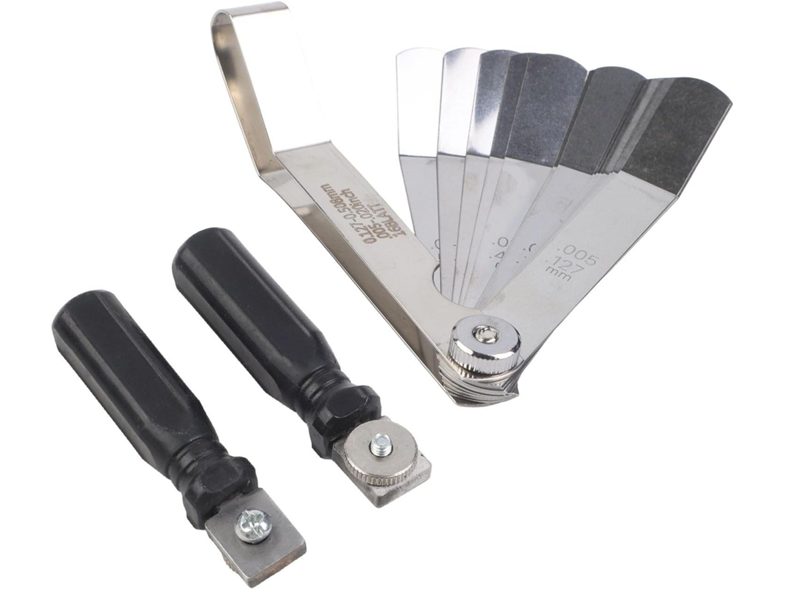Conjunto De 16 Medidores Folga Válvulas Em Feltro, Métricos E Imperiais – Kit De Reparo Motores Automotivos Em Aço