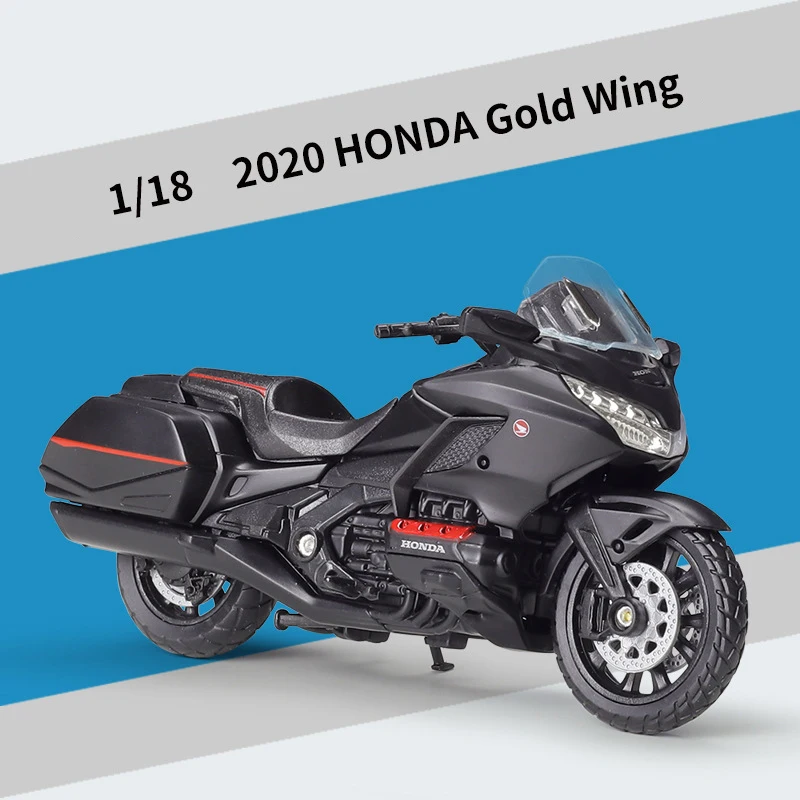 (preto Com Caixa) Modelo De Motocicleta Em Escala 1:18, Modelo De Motocicleta De Corrida Em Metal Fundido
