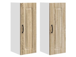 Conjunto de 2 Armários de Cozinha Kalmar Carvalho Sonoma 30x31x80 cm MAISON EXCLUSIVE