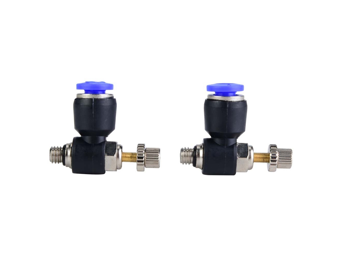 2pcs Regulador De Vazão De Ar Pneumático Conexão Tubo Fitting Valvula Sl4-m5