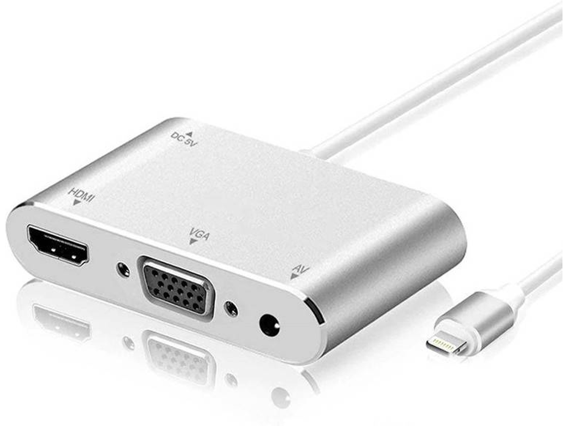 Adaptador GOEIK VA-B (Lightning - 0.1 m - Prateado)