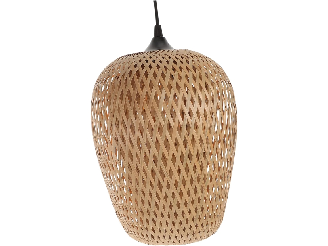 Luminária De Teto Elegante E Rústica Em Bambu Para Sala De Estar.