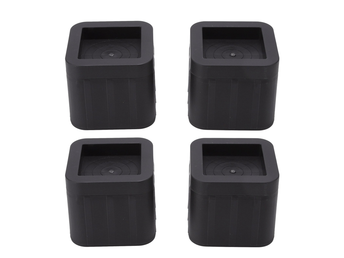 Kit de 4 elevadores de móveis de 8,9 cm, empilháveis, com tampa CHABERLU (3,5 polegadas)