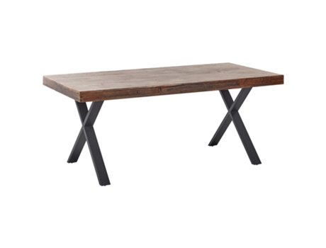 Mesa De Jantar Beliani Clifton De Pinho Madeira Escura 90x180x75