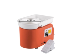 Roda de cerâmica elétrica, potência de 350 W, prato de 11 polegadas, laranja OEM