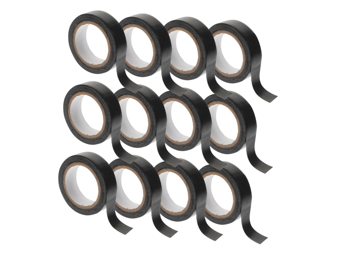 12 Rolos De Fita Isolante Elétrica Pvc Para Cabos, Fita Isolante Para Reformas Domésticas E Projetos Elétricos