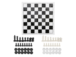 Omni-set De Juegos De Mesa Portátil 2 En 1: Ajedrez Y Damas Para Niños Y Adultos