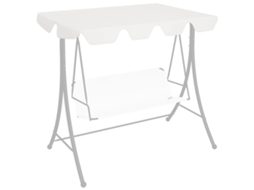 Vidaxl Toldo Suplente Baloiço Jardim 188/168x145/110 Cm Branco