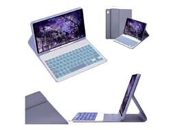 Capa Hexinyigjly Com Teclado Retroiluminado Para Samsung Tab A11 Plus Sm-x230/x235/x236 – 11" (2025) Roxo