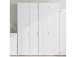 Vidaxl Armário De Arrumação 80x42,5x225 Cm Derivados De Madeira Branco