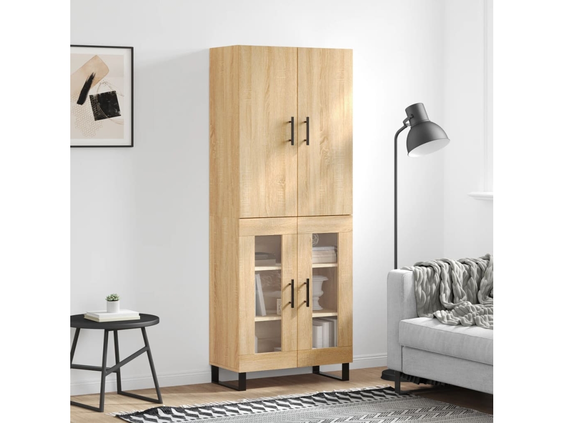 Vidaxl Armário Alto 69,5x34x180 Cm Derivados De Madeira Cor Sonoma
