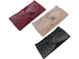 Conjunto De Faixa De Cabeça Esportiva Feminina De 3 Peças, Tamanho Único, Malha Elástica.