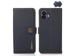 Capa De Couro Khazneh Custer Com Proteção Rfid Para Nothing Phone 2