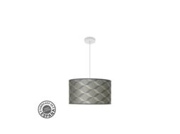 Pingente Moda 2xe27 Branco/cinzento Tetris Regx40x40cm C/difusor Fabrilamp