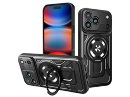 Capa Para Iphone 17 Pro Com Suporte Giratório Armor E Magsafe