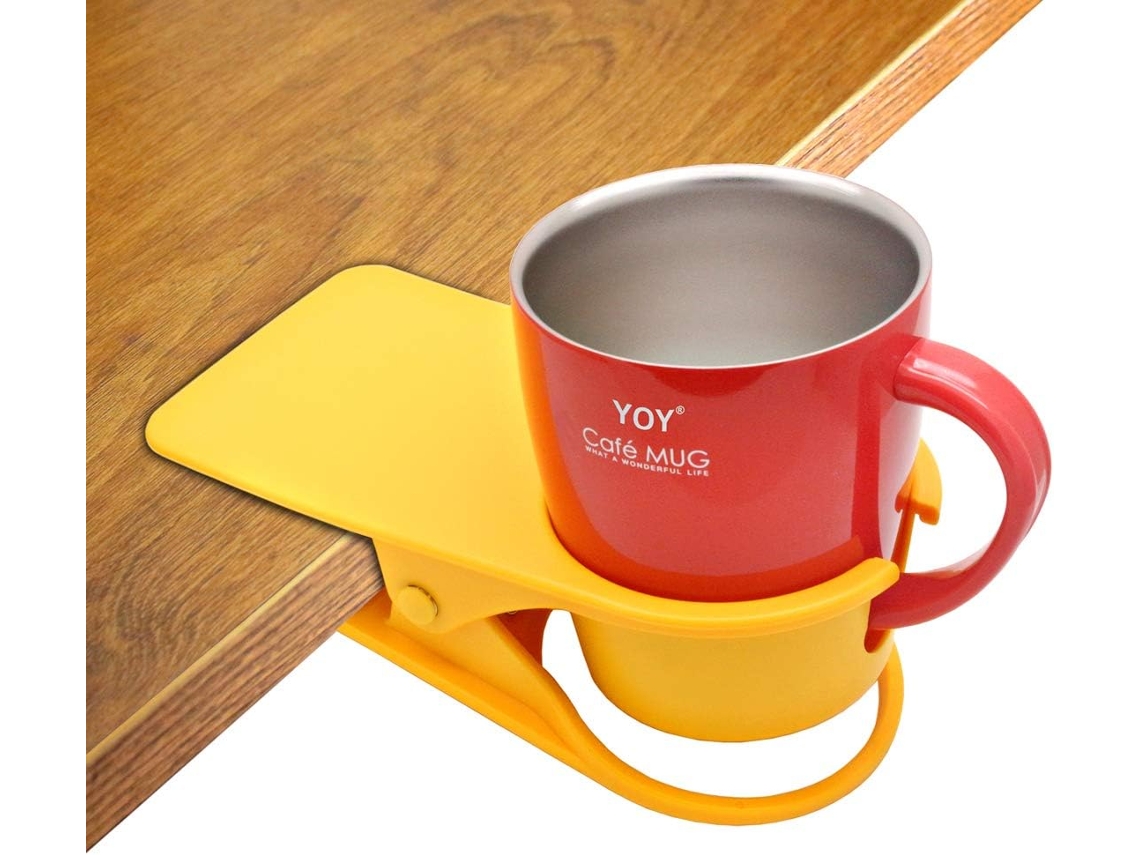 Suporte para Copo/ Garrafa de Mesa, Amarelo, para Canecas BRILVIBERA