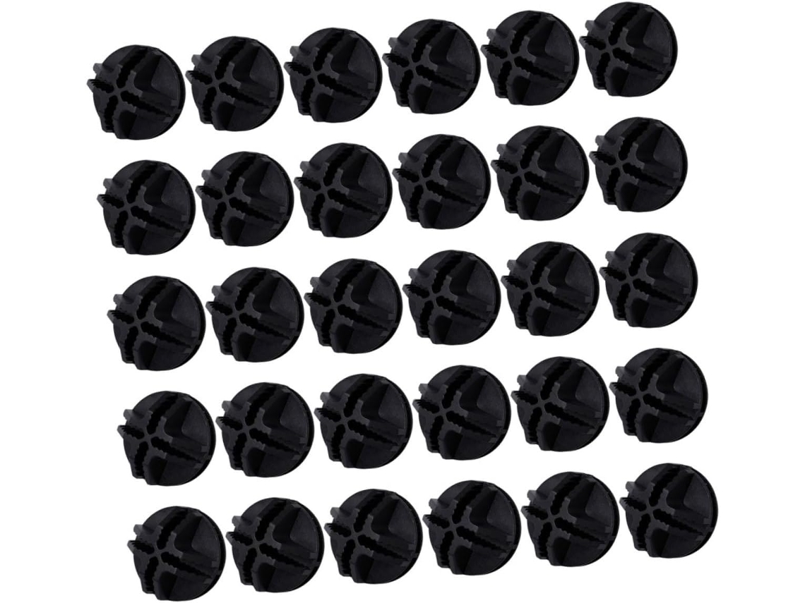 Conjunto De 60 Conectores Plástico Preto Cercas Animais Estimação, Clipes De Fixação Telas Gaiolas E Painéis
