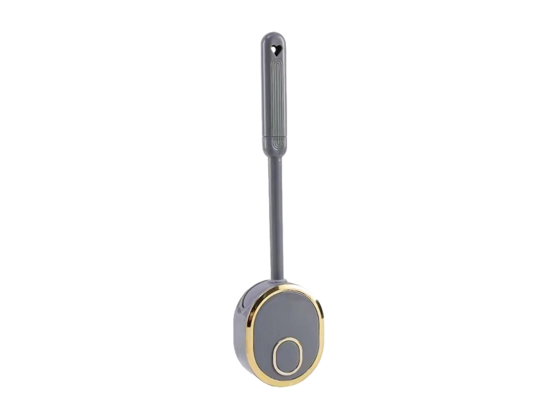 Escova sanitária com suporte em aço inoxidável, fácil instalação, cabo longo, dourado escovado | AQUAFORGE