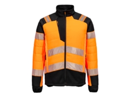 Jaqueta Pw3 Hi-vis Hybrid Baffle – Alta Visibilidade E Conforto Laranja E Preto / Xxl