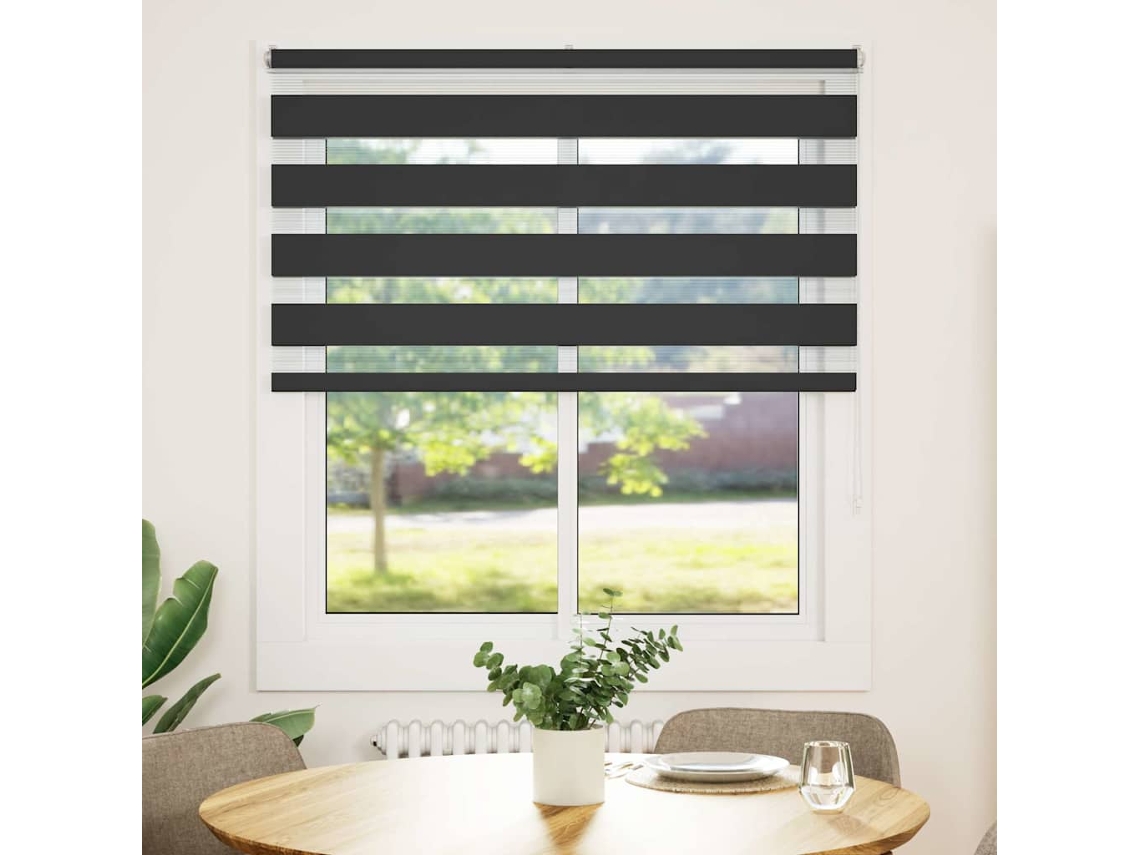 Maison Exclusive - Cortina De Zebra 135x150 Cm Largura Do Tecido 130,9cm Poliéster