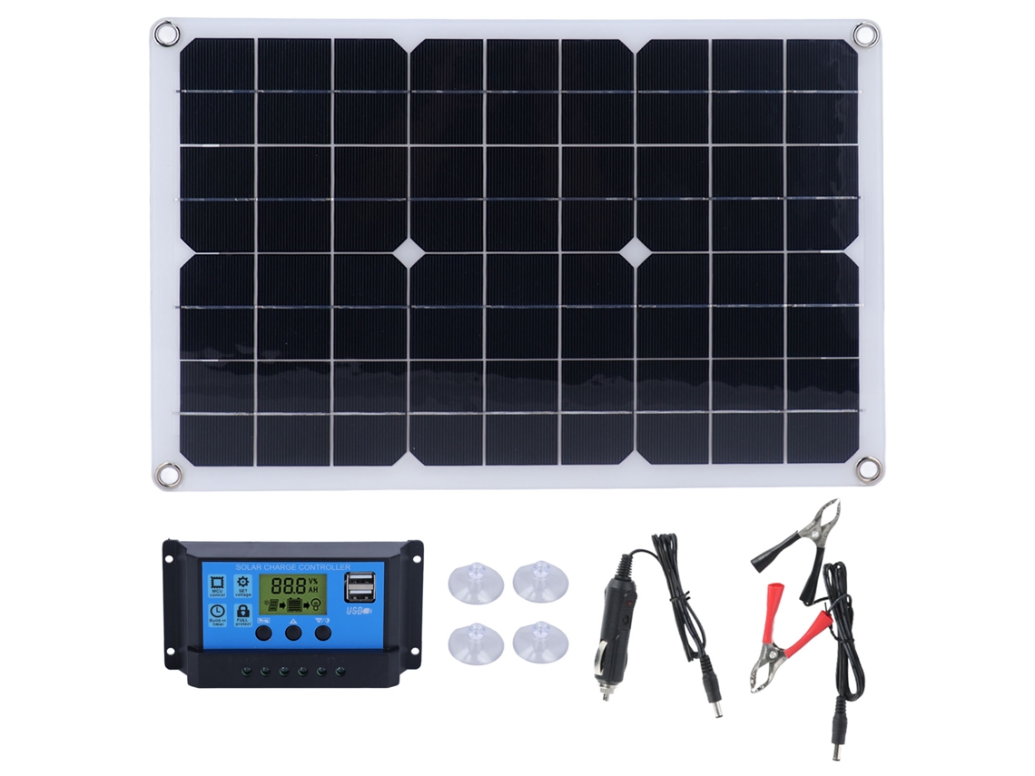 Painel De Carregamento Solar Monocristalino Laxiscreed 50w E Saída De 18v Dc Para Baterias