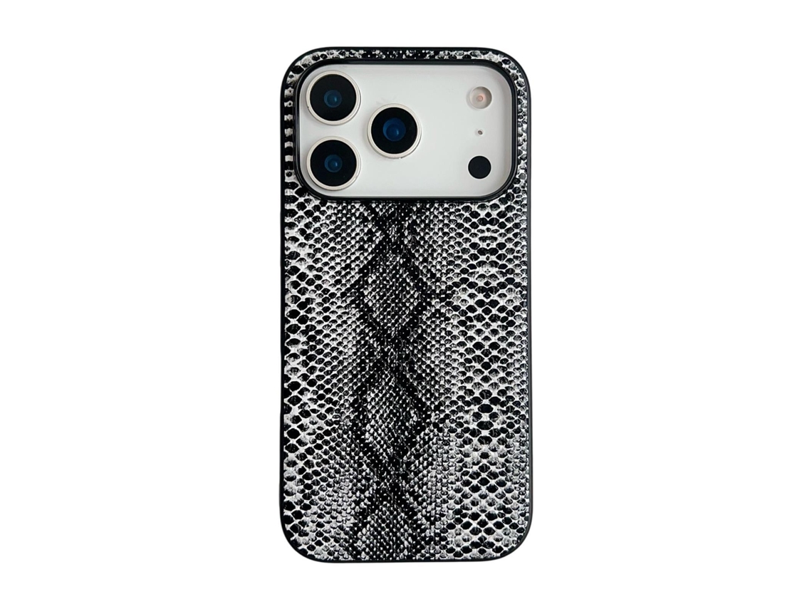 Capa Texturizada Fosca Para Celular, Oferecendo Proteção Contra Impactos.black Python - Iphone 12