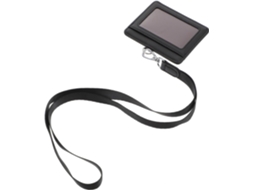 Porta Crachá Upkoch Em Pu Preto Com Cordão, Porta Crachá Multifuncional Portátil Com Design Criativo, Estojo Prático
