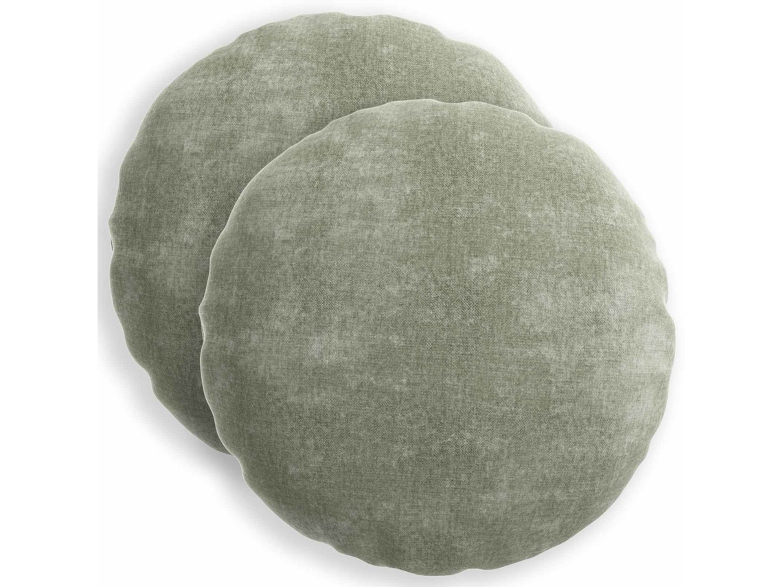Vidaxl Capa Almofada 2 Unid. Heerlen Verde Ø 40 Cm Tecido Chenille