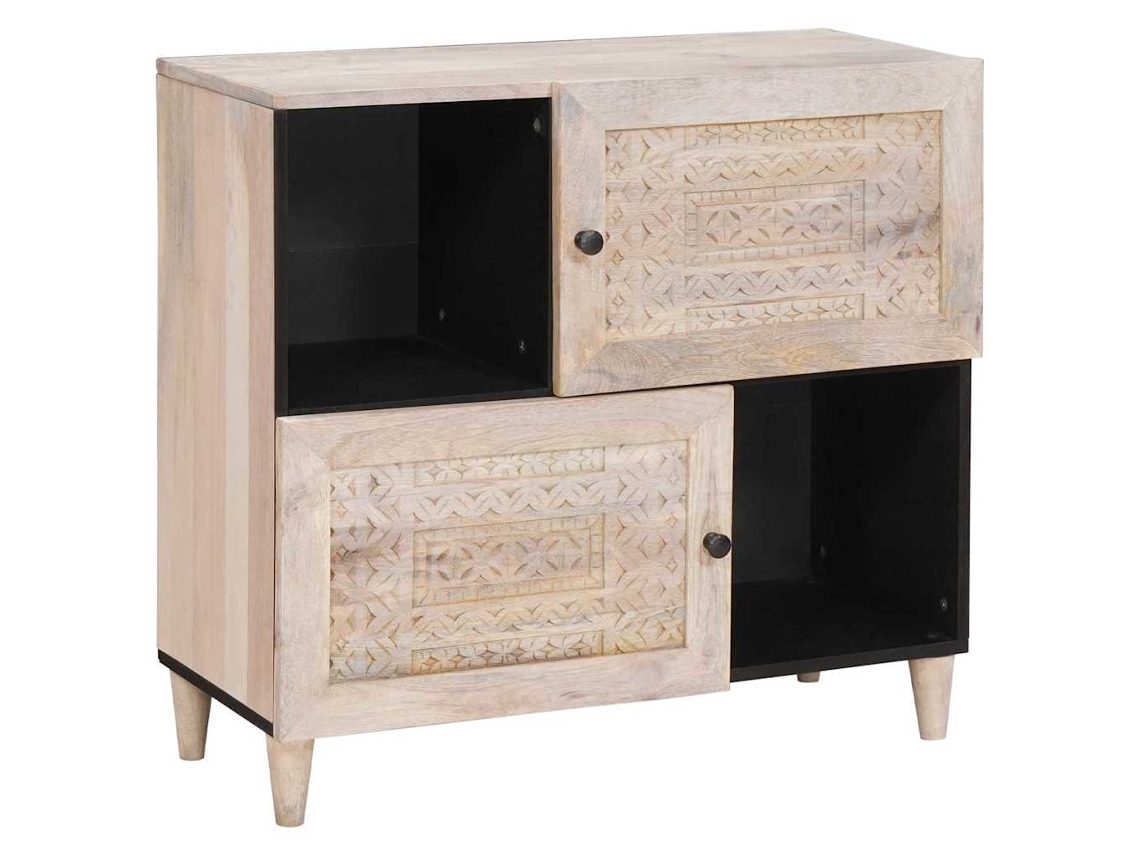 Vidaxl Buffet Branco Descolorido 80 X 33 X 75 Cm
