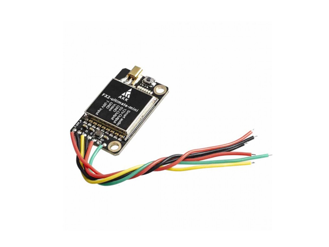 Transmissor Fpv Akk Fx2 Ultimate Mini International 5.8ghz 40ch com Potência Selecionável de 25mw/200mw/600mw/1200mw MDUG (sma Fêmea)