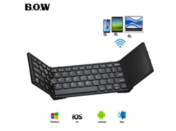 Teclado Sem Fio Dobrável, Teclado Recarregável Com Touchpad, Teclado Bluetooth Dobrável Para Vários Dispositivos Ly Ebike