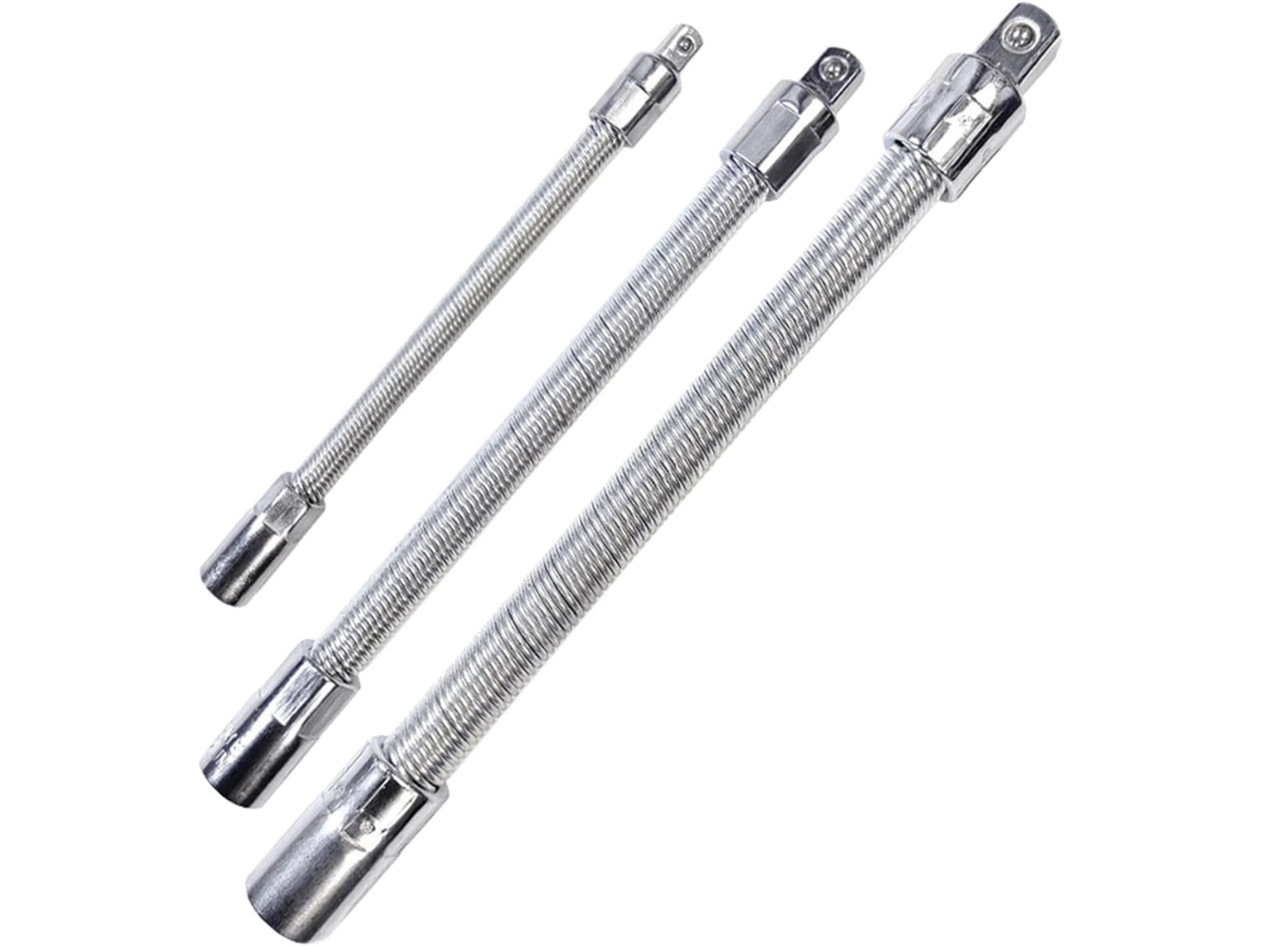 Conjunto De 3 Peças Haste Extensora Flexível Para Chave Soquete,