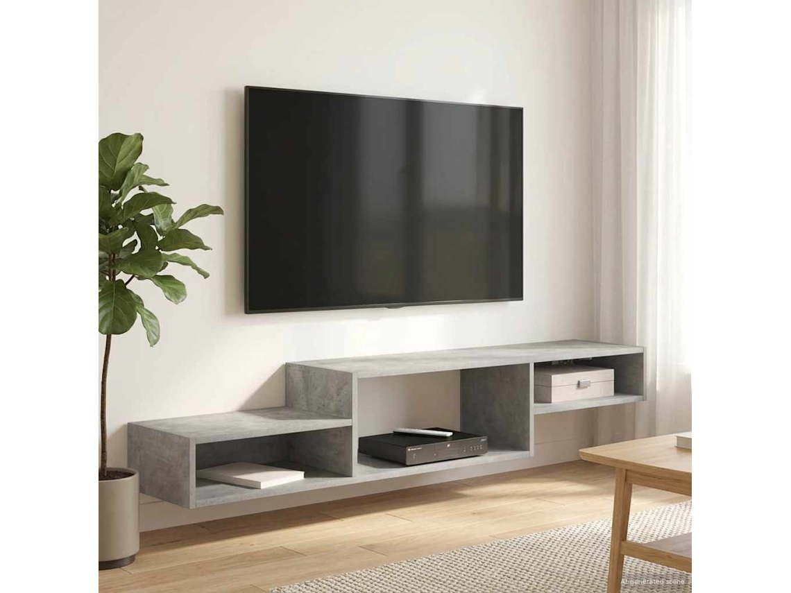 Vidaxl Armário De Tv Montado Na Parede Montagem Na Parede