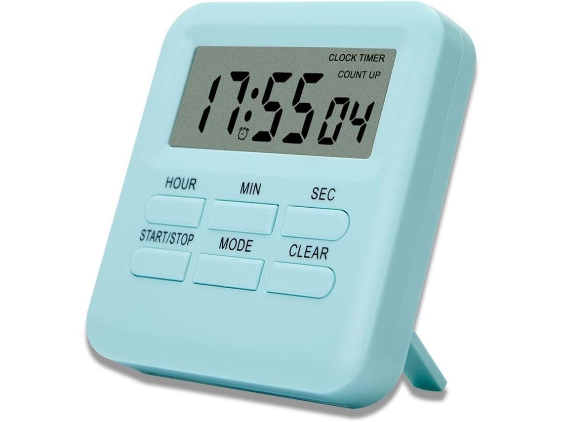 Temporizador Digital De Cozinha Com Função De Relógio/alarme, Magnético, Tela Grande, 3 Em 1