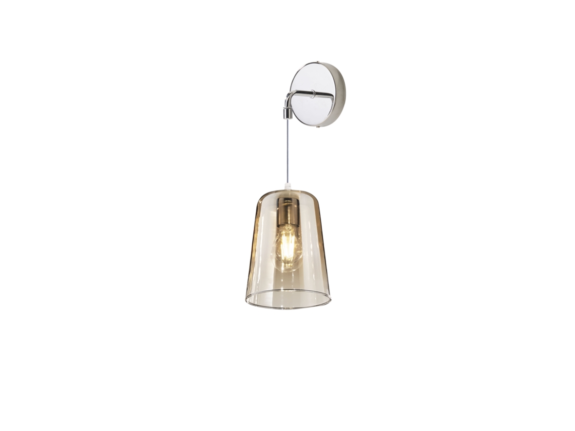 Luminária De Parede Com Abajur E27 Soquete Máx. 60w Luminária De Parede Design Minimalista Altura Ajustável Máx. 250cm Âmbar Top Light