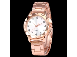 Relógio de quartzo casual unissex com pulseira de aço Zlf0722 branco para homens/mulheres