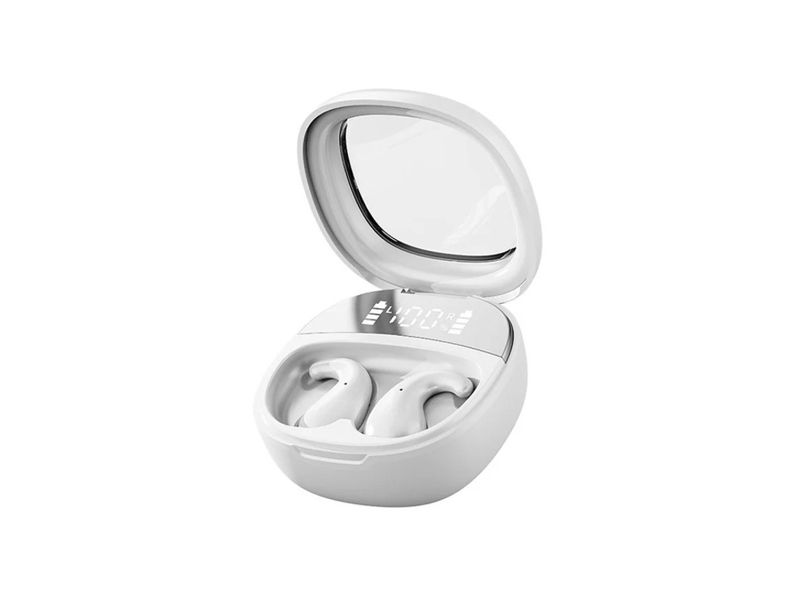 Auriculares Sem Fio Tws Display Digital Travessas Bestvite Bluetooth Branco