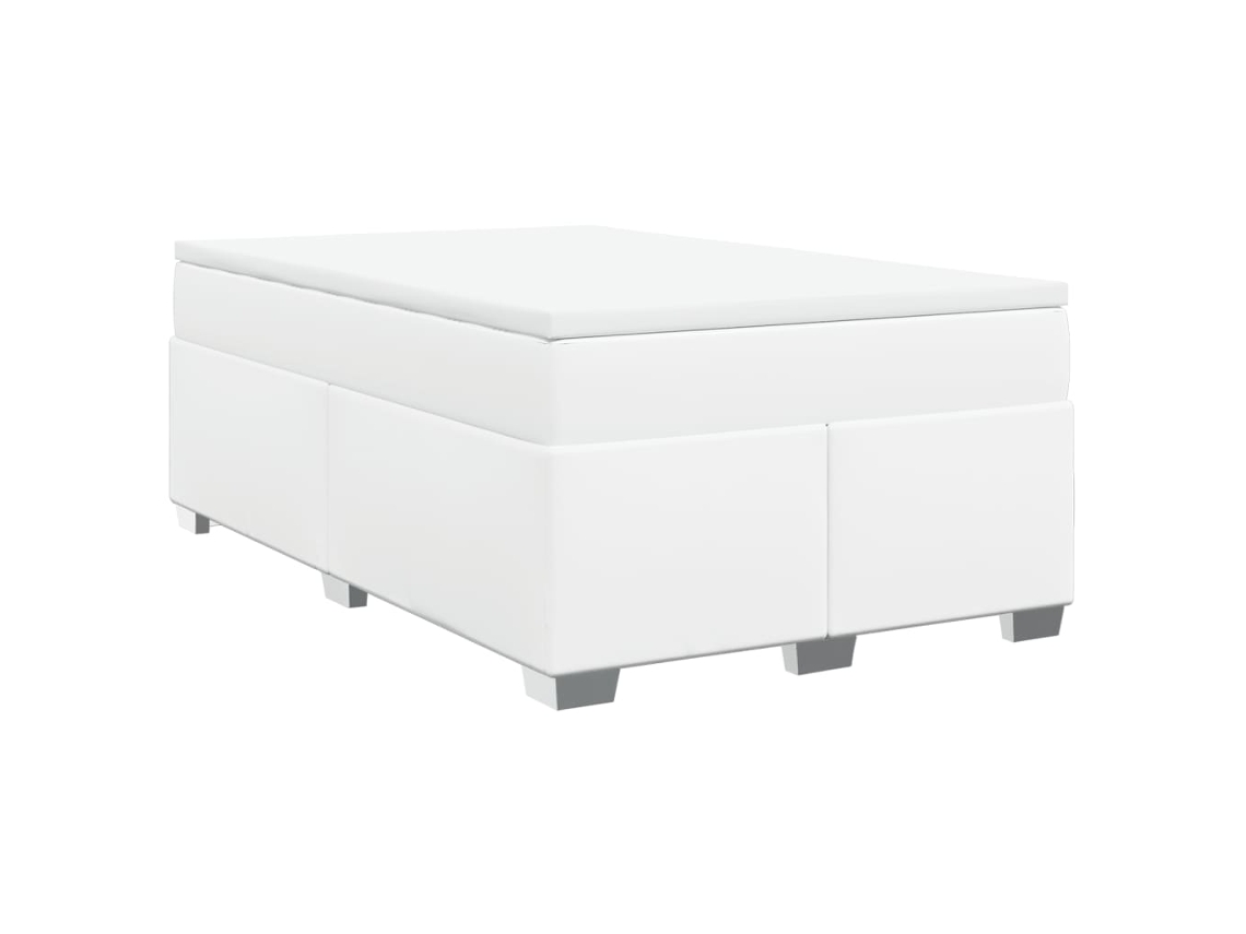 Box Spring Bed, Box Spring Beds Vidaxl Branco Couro Artificial (120 X 200 Cm)