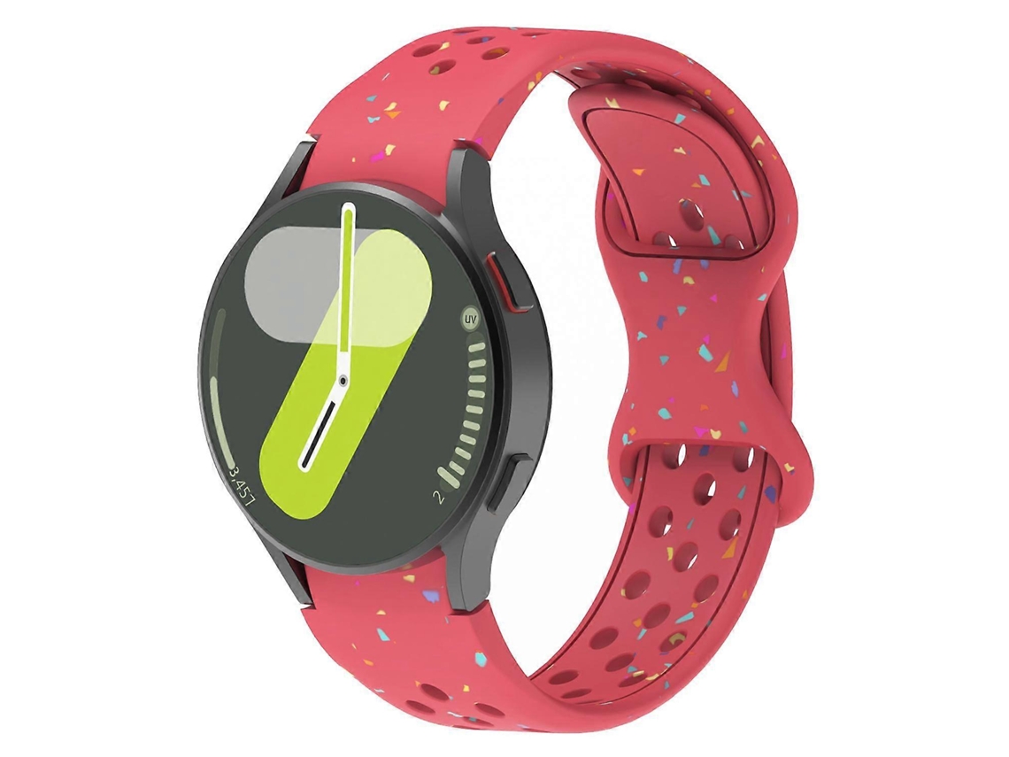 Pulseira De Silicone Ecológica Com Bolinhas Coloridas Para Samsung Galaxy Watch 7 40/44mm