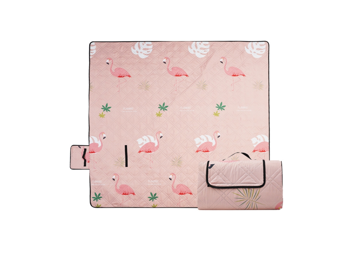 Tapete Piquenique Impermeável Exterior 200x200cm Parque Campismo Flamingo Panoona